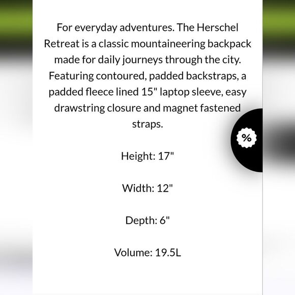 Herschel Supply Co. Retreat 19.5L Backpack
